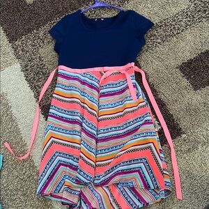 Colorful Striped Kids Dress